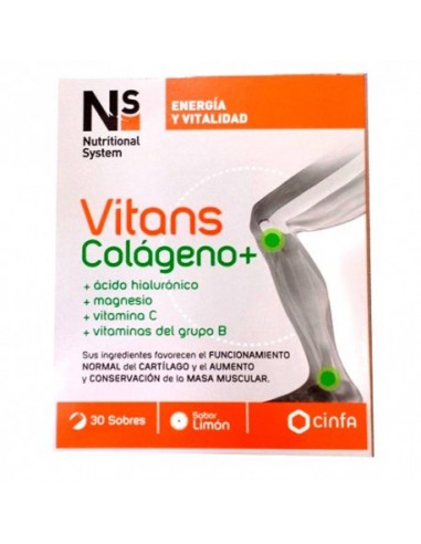 NS VITANS COLAGENO+  30 SOBRES 10,7 G...